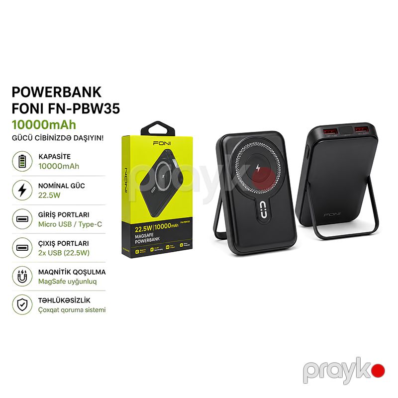 Xarici akkumulyator Fonı FN-PBW35 MW 10000 mAh — Mallar, Bakı (2)