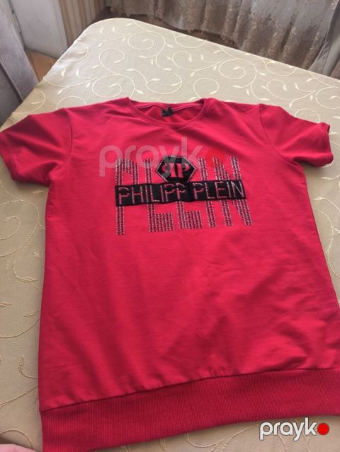 Futbolka, Philipp Plein, L, rəng - Qırmızı — Bakı