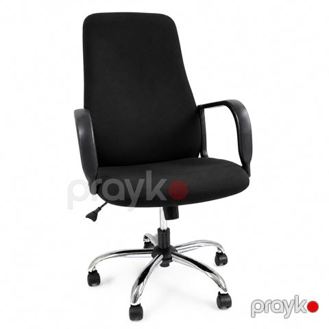Ofis üçün kreslo, parça/metal, qara, 130 kq — Bakı