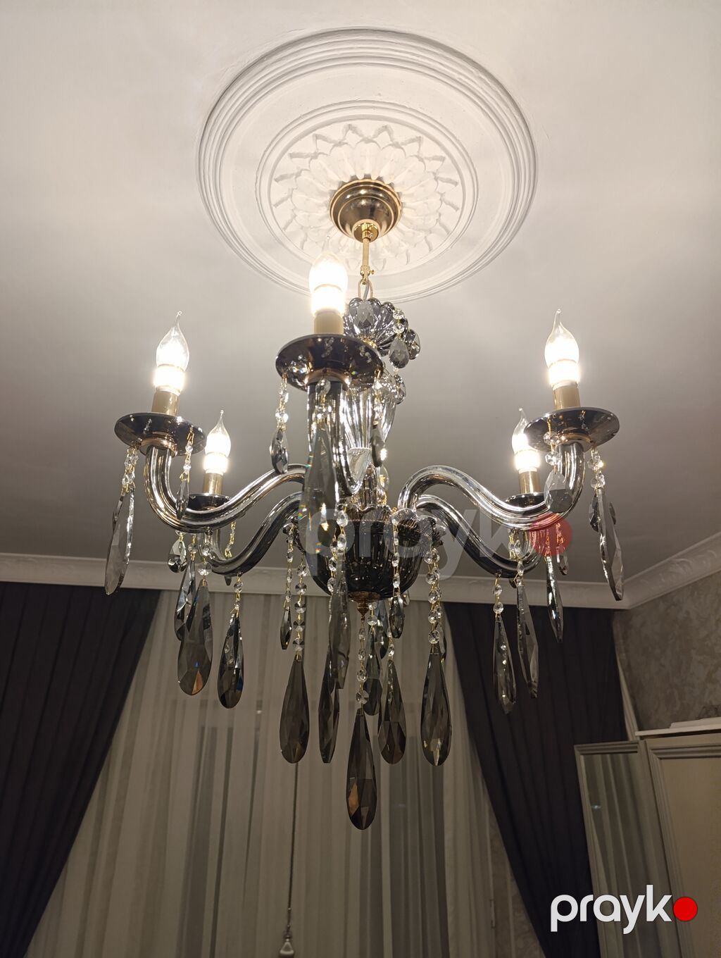 Çılçıraq, 6 lampa, Şüşə — Tavan is?qlar? v? cilc?raqlar, Bakı (7)