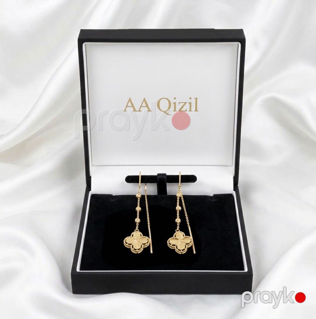 Sırğalar qadınlar üçün AA qizil 67074518, qızıl 585 əyar — Mallar, Bakı