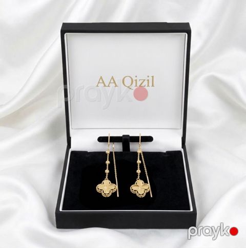 Sırğalar qadınlar üçün AA qizil 67074518, qızıl 585 əyar — Bakı