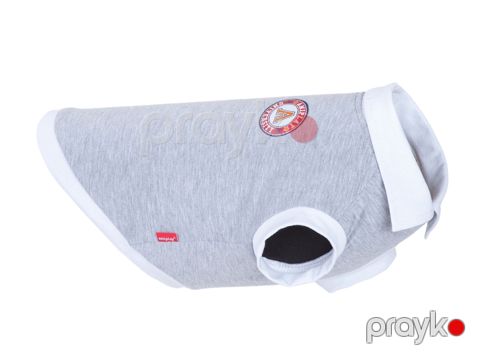 Futbolka itlər üçün Amiplay Oxford, 25 sm, ölçü XS, boz — Bakı