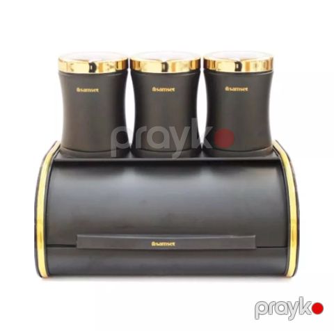 Dəst Samset çörək qabı 40x26 sm/saxlama qabı ilə 3 əd x 15x12 sm — Bakı