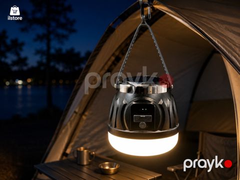 Yenidən Şarj Olunan Orta Ölçülü Asma Kamping Fənəri / Lampa (Model: A02T) — Bakı