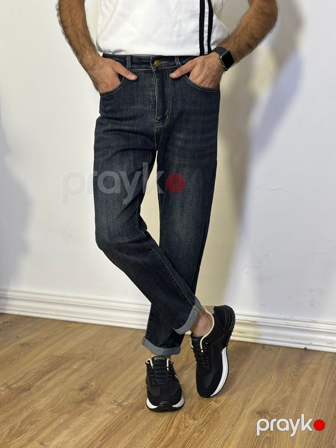 Kişilər üçün düz cins ML_2021, göy, pambıq, ölçü 29 — Mallar, Bakı (2)