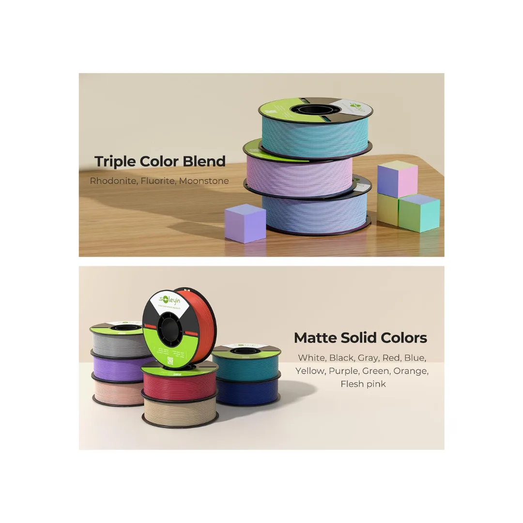 Soleyin Ultra PLA Matte Fluorite 1.75mm 1kg — Mallar, Bakı (2)
