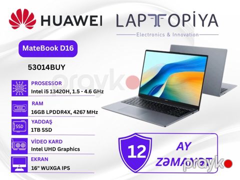 Huawei MateBook D16 53014BUY — Bakı