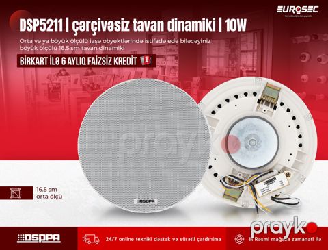 Çərçivəsiz tavan dinamiki "Dsppa 5211 10W" 16.5 sm — Bakı