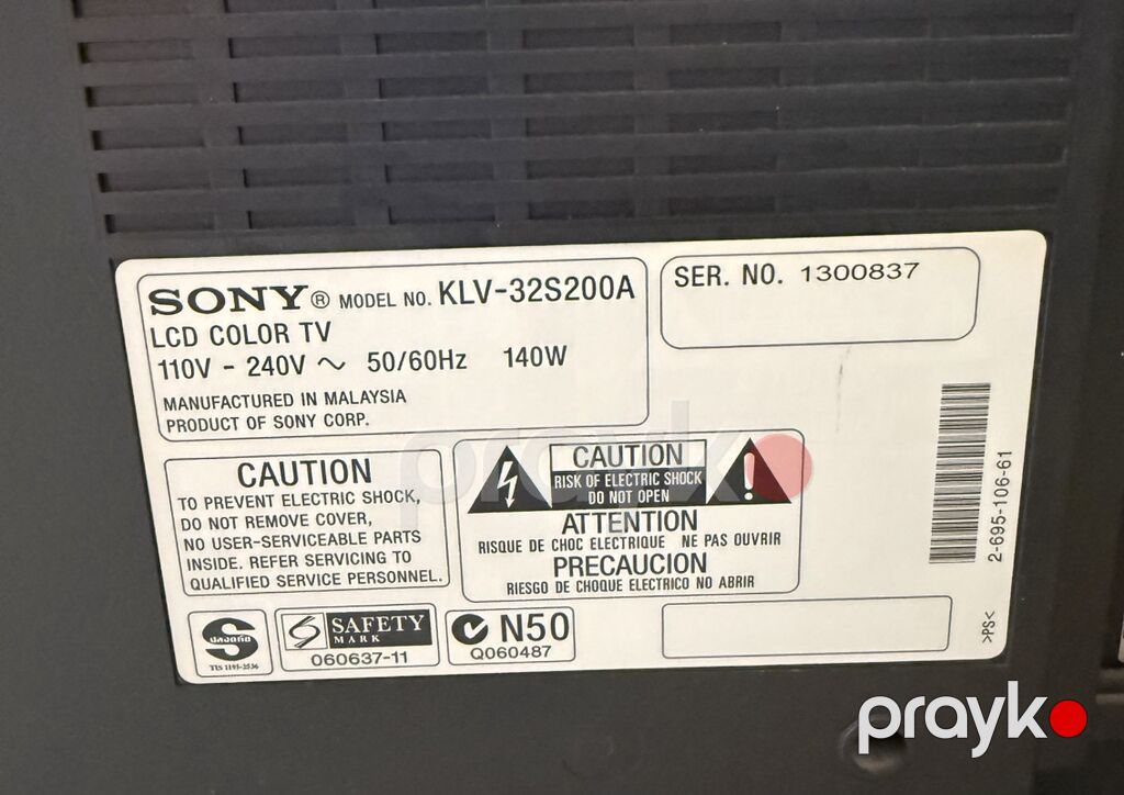 Sony Bravıa LCD televizor Zapcast ucun satilir - Model: KLV-32S200A — Televizorlar, Digah (2)