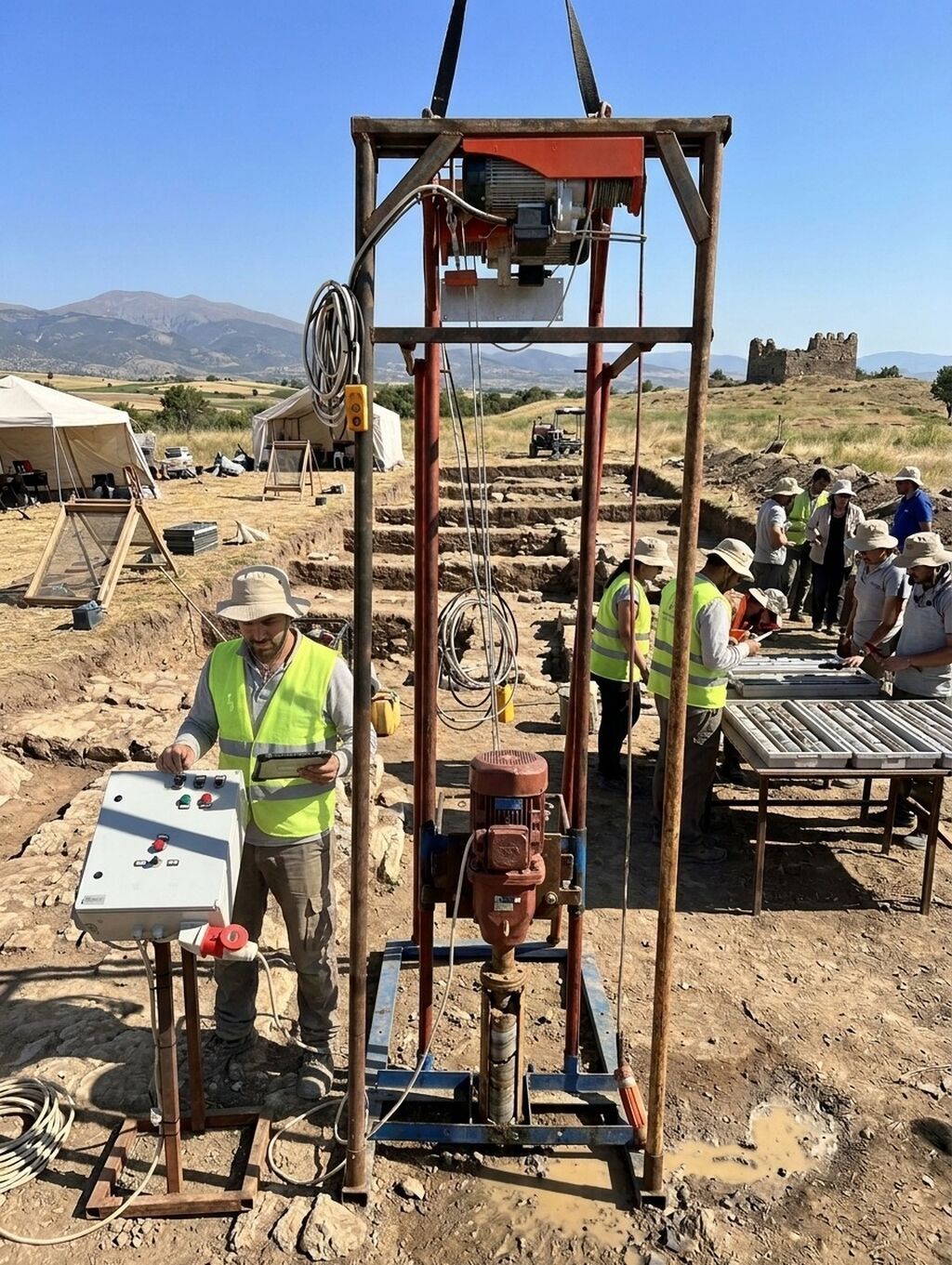 Qazma qurğusu elektriklə isləyən Hündürlük - 3mt Qazma ştanqının — Digər aləti, Xırdalan (2)