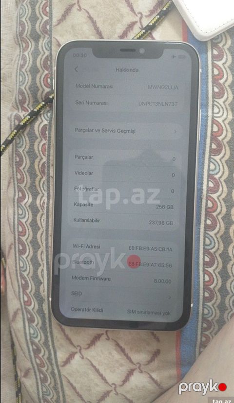 IPhone 11, 256 GB, Ağ, Face ID — Gəncə