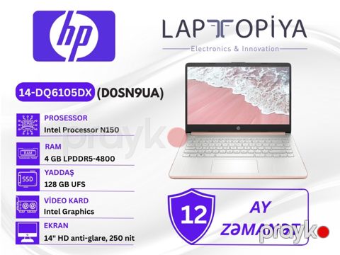 HP 14-DQ6105DX D0SN9UA — Bakı
