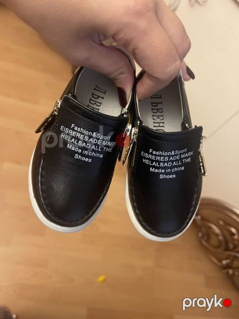 Uşaq ayaqqabısı – qara rəngli, slip-on model - Material: süni dəri — Bakı
