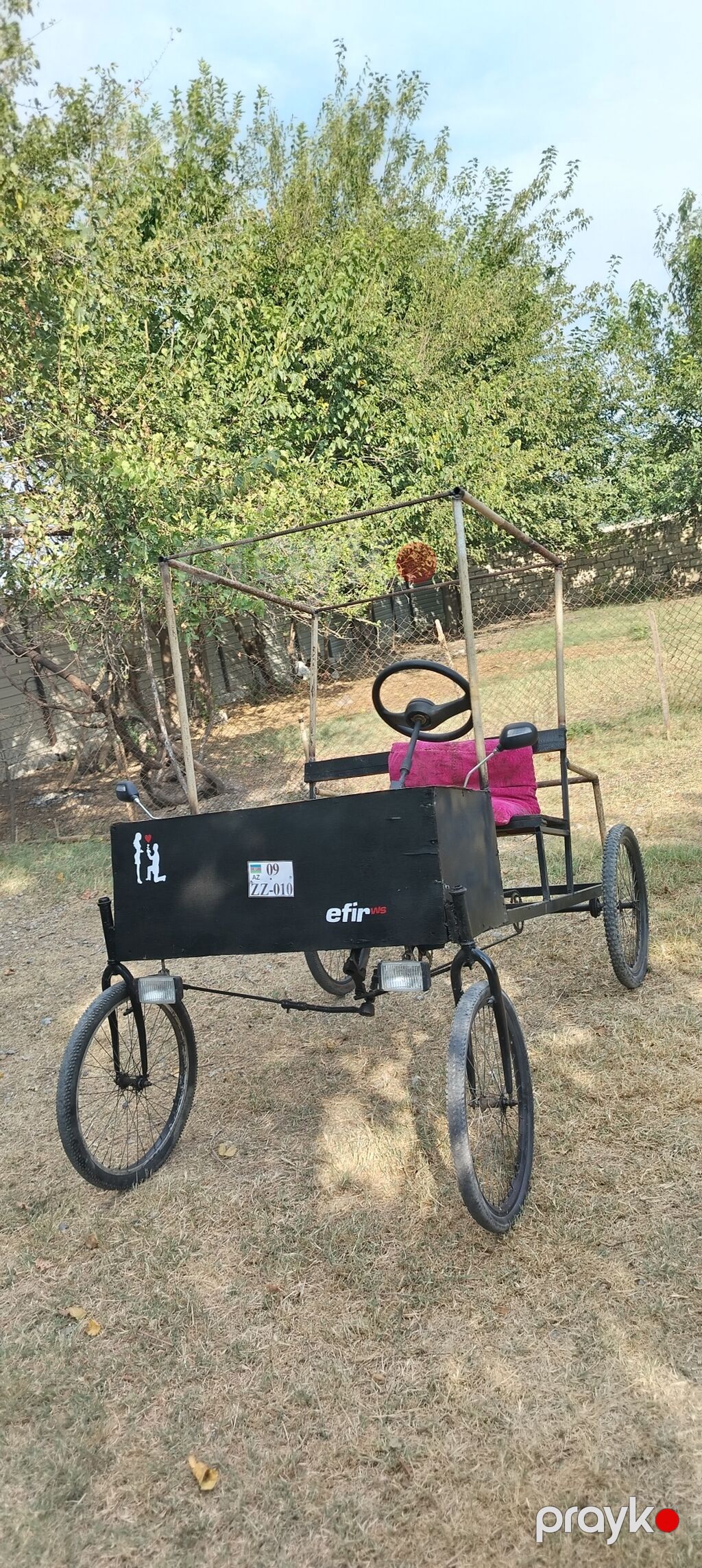 Pedallı 4 təkərli mini nəqliyyat vasitəsi – əl işi - Çərçivə: möhkəm — Uşaq avtomobilləri, Bərdə (4)