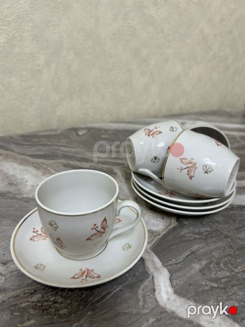 Çay dəsti, rəng - Ağ, Farfor, 6 nəfərlik — Bakı