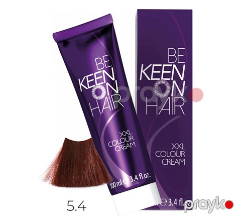 Saçlar üçün krem-boya Keen Colour Cream 5.4 Açıq qəhvəyi mis, 100 ml — Bakı