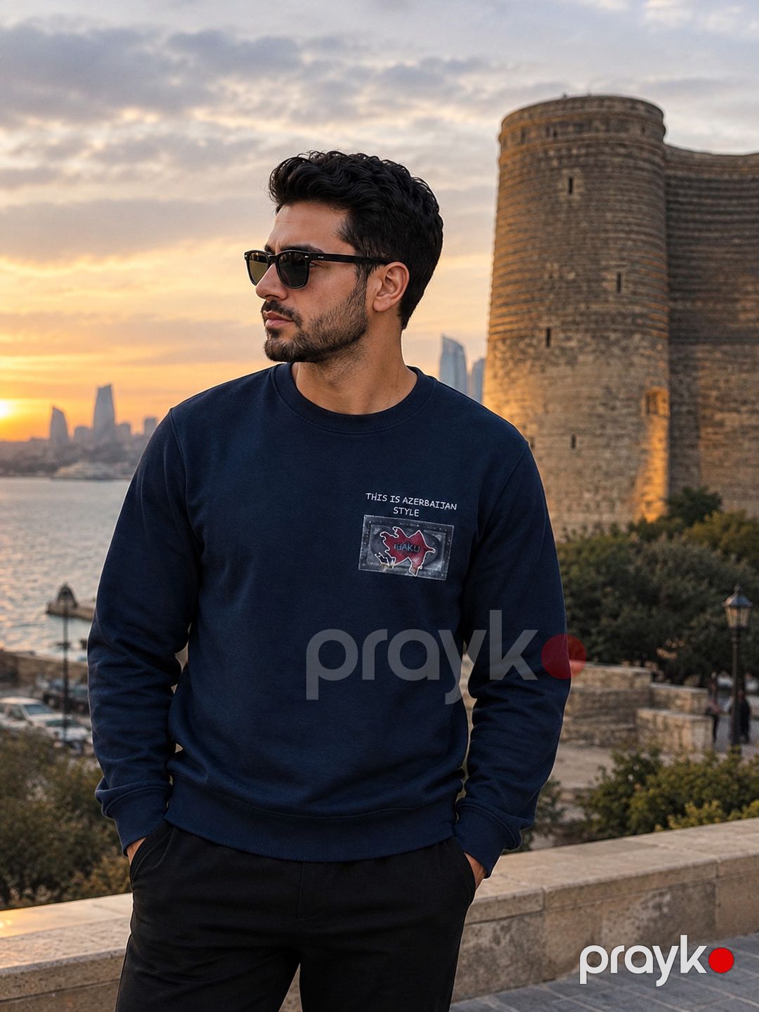 Kişilər üçün sviter, pambıq, göy, ölçü 3XL — Mallar, Bakı (2)