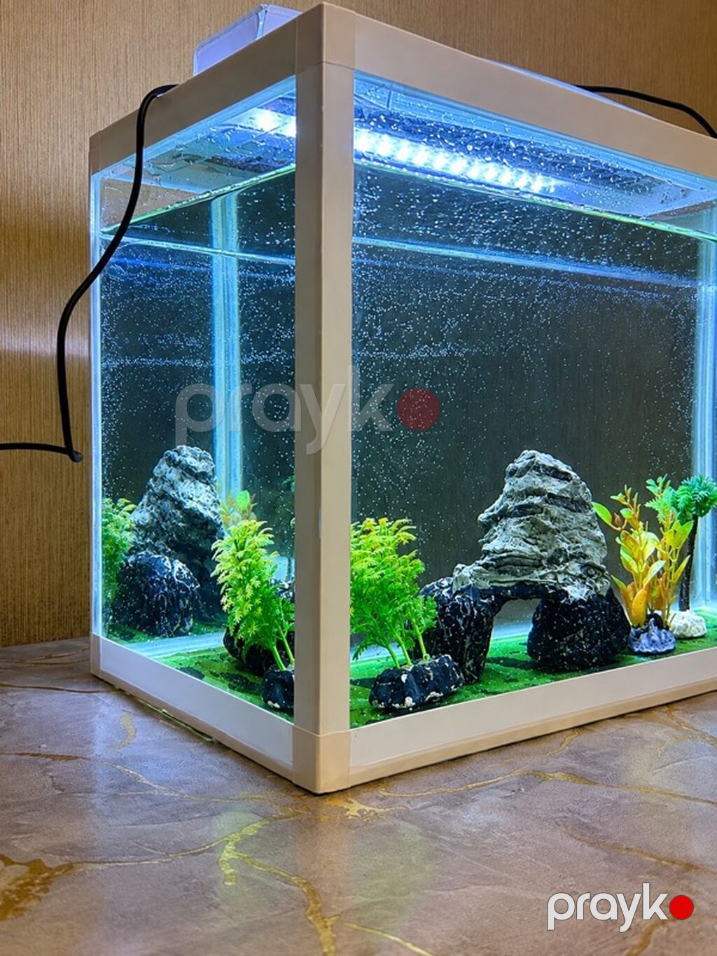 Akvaryum seti – LED işıqlı, filtrasiyalı, üst qapaqlı - Şüşə — Akvariumlar və balıqlar, Bakı (3)