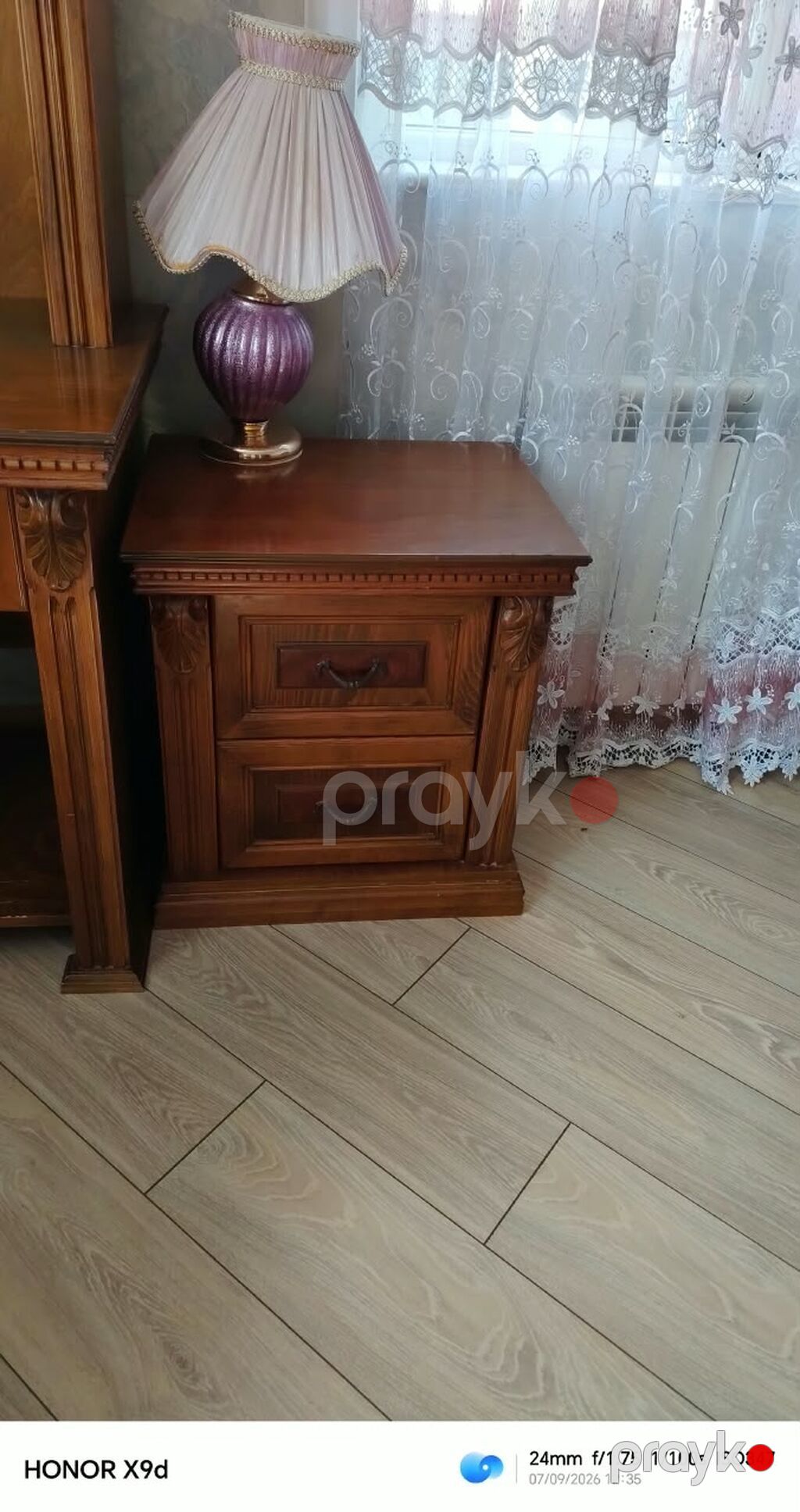 Klassik üslubda massiv ağacdan hazırlanmış mebel dəsti Tərkibi — Yataq otağı mobilya dəstləri, Bakı (8)
