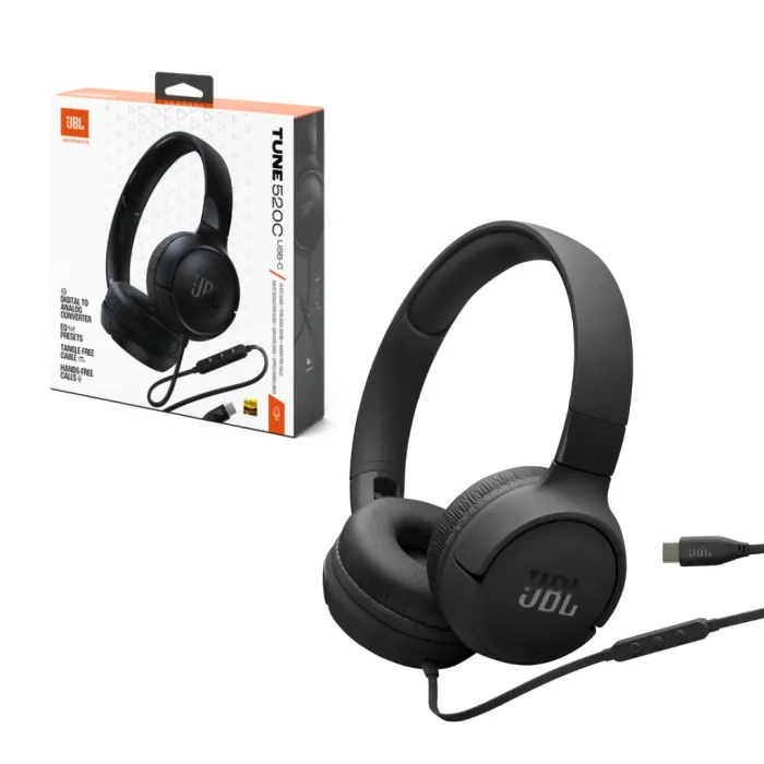 JBL Tune 520C Usb-c Wired Black – Hi-Res Audio Pure Bass Qulaqlıq — Elektronika, Bakı (2)