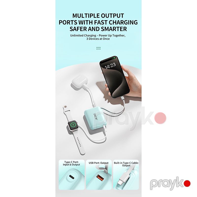 Xarici akkumulyator Deji DJ-L10 22.5W 10000 mAh White — Mallar, Bakı (3)