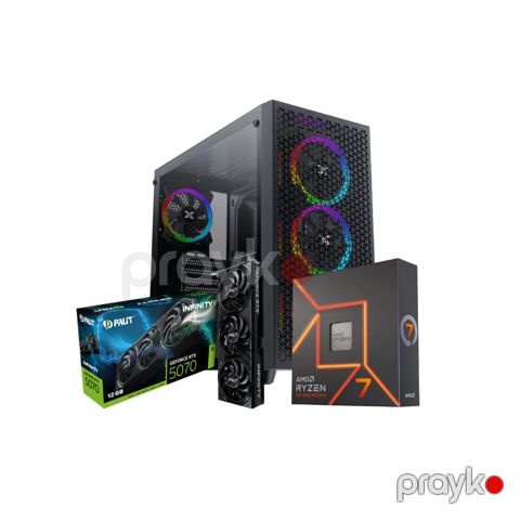 FuryBlack Gaming PC – RTX 5070, Ryzen 7 7800X3D (CUSTOM-PC-127) — Bakı