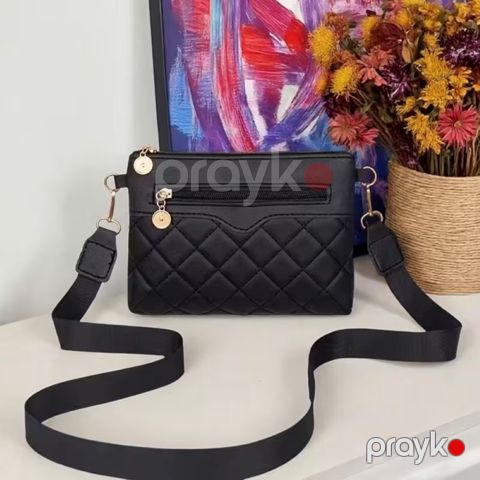 Kross-bodi çanta, Qara, Süni dəri, 7.5 sm — Bakı