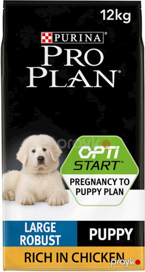 Quru yem Purina Pro Plan Dog Large Puppy Robust, iri cins küçüklər üçün, toyuq və düyü ilə, 12 kq — Bakı