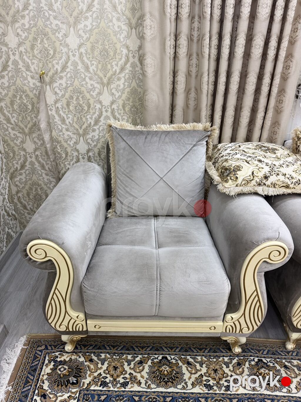 Yeni, Klassik divan, 2 kreslo, Bazalı, Açılan — Yumşaq mobilya dəstləri, Bakı (3)