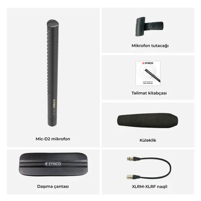 Synco Mic-D2 Hiperkardioid XLR Shotgun Mikrofon — Elektronika, Bakı (2)