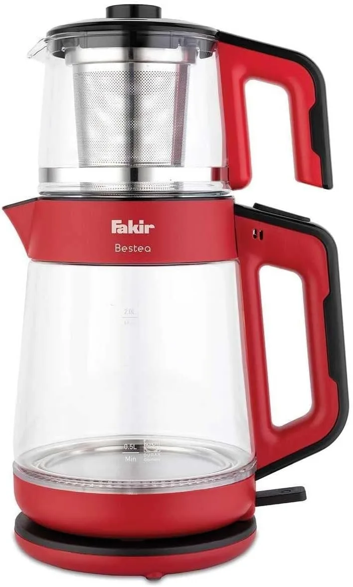 Elektrikli Çaydan Fakir Bestea Glass Black Red — Bakı