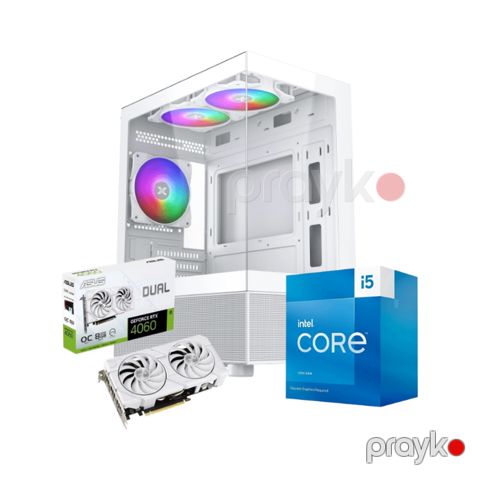 Arctic Storm RTX 4060 Gaming PC – Intel Core i5-13400F, RTX 4060 8GB (Custom-pc) — Pctech — Computers & Laptops