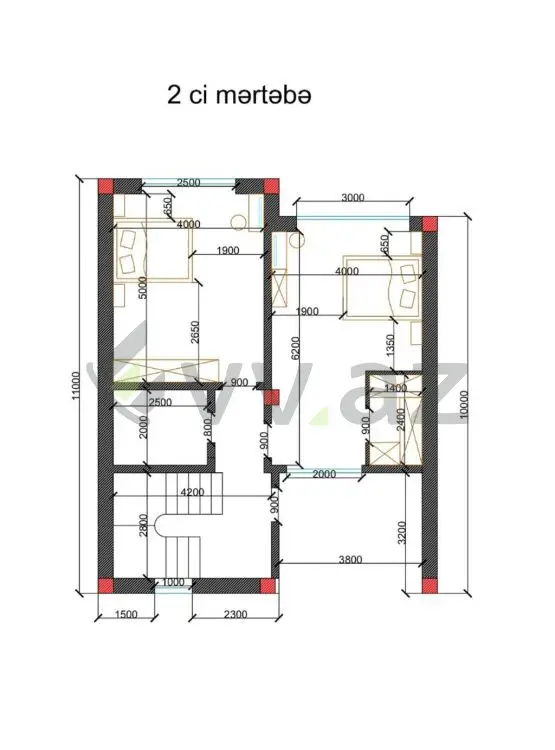 4 otaqlı Yarım tikili Satılır, Novxanı, Abşeron — Ev, villa (3)