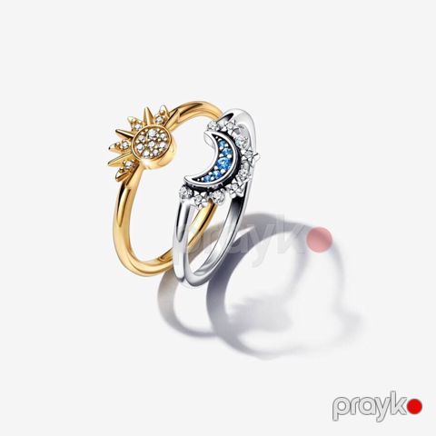 Qadınlar üçün gümüş üzük dəsti TT Silver PNK013-16, gümüşü,qızılı — Bakı