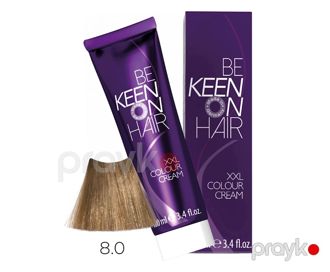 Saçlar üçün krem-boya Keen Colour Cream 8.0 Sarışın, 100 ml — Mallar, Bakı