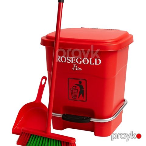Zibil çəni Rosegold Red + süpürgə və xəkəndaz Hədiyyə — Bakı