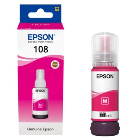 Epson 108 MA Magenta Original EcoTank Mürəkkəb Butulkası 70 ml — Bakı