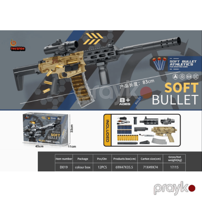 Nerf Silah M416 – Binokl və Tutacaq, Şəffaf Daraqlı — Oyuncaqlar, Bakı (2)