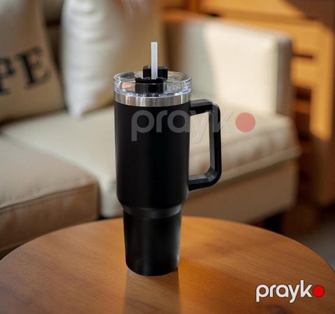 Termo fincan 2188972, paslanmayan polad, qara, 1200 ml — Bakı