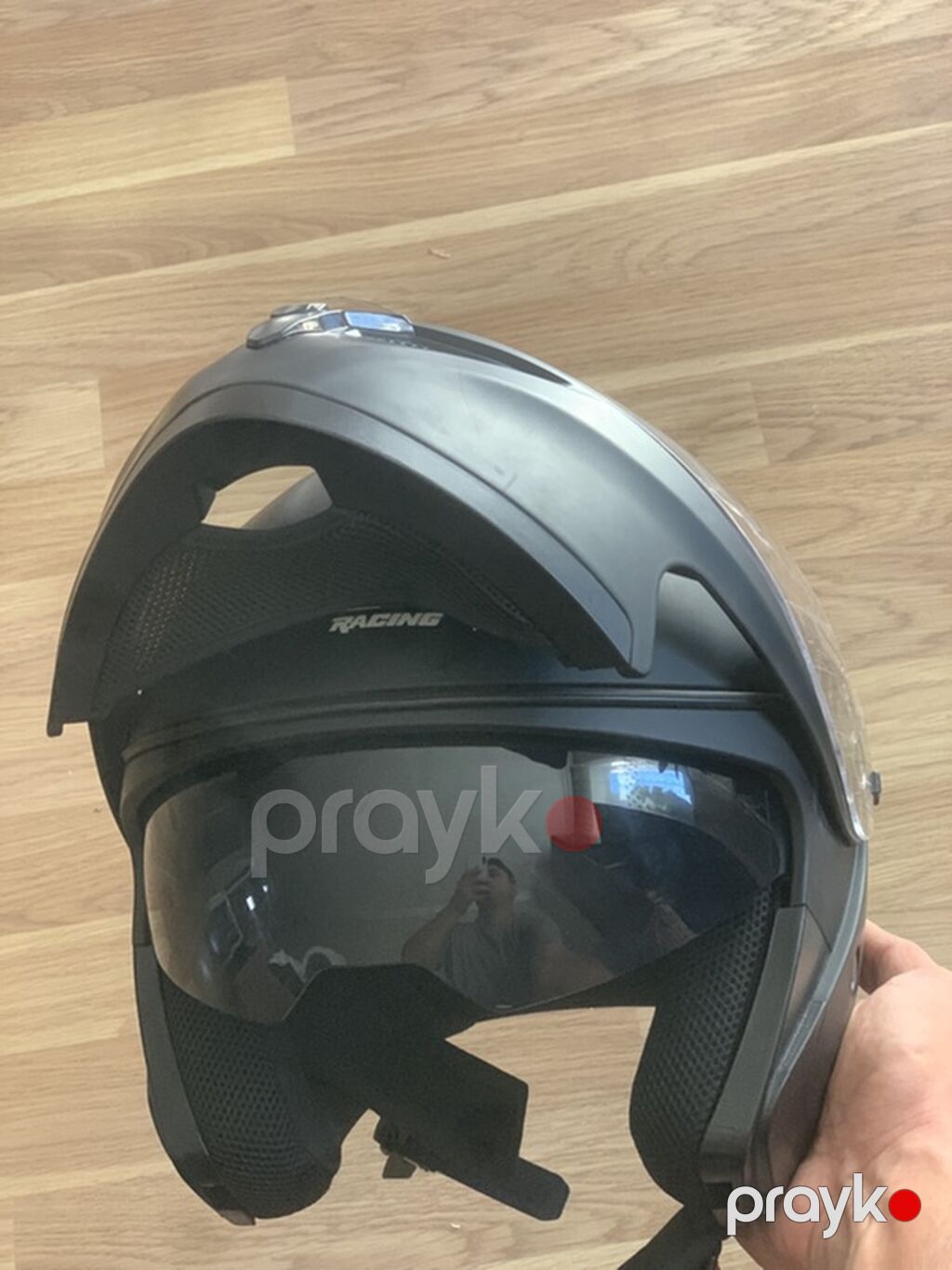 Crown Racing modul tipli motosiklet dəbilqəsi - Korpus: davamlı ABS — Motosiklet geyimi, Bakı (4)
