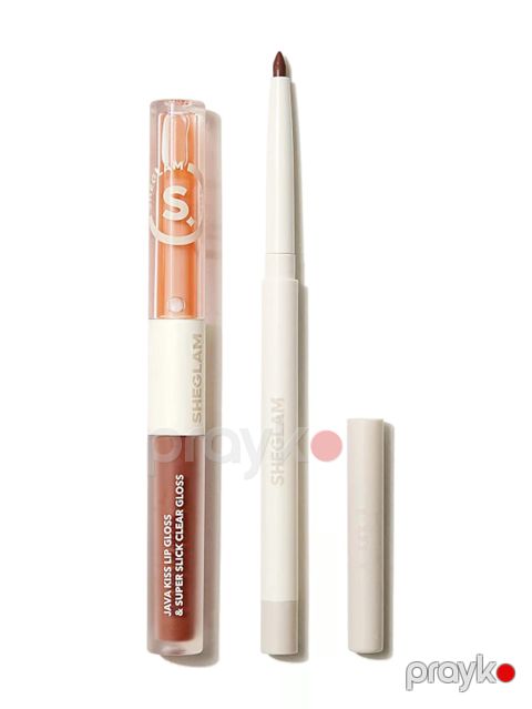 Dodaq üçün dəst Sheglam Glam Lip Duo ton Haute Cocoa (Dodaq parıldadıcısı 3 ml + Dodaq qələmi) — Bakı