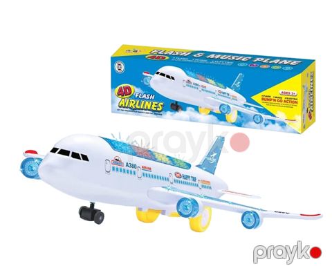 Təyyarə 4D Flash Airlines PR73926, plastik, ağ, 3+ yaş - SportMall-361 — Bakı