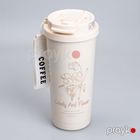 Termo fincan, 500 ml, Paslanmayan polad, Ağ — Bakı