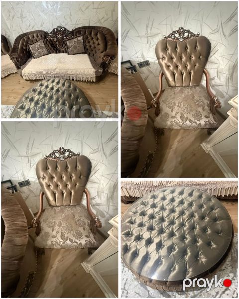Divan kreslo dəsti satılır 600₼.yaxşı vəziyyətdə.Ünvan Masazır. 6575 — Bakı