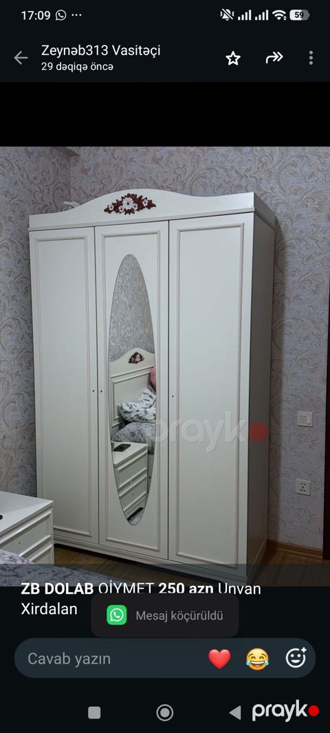 *ZB* *Dolab* Qiymet *250 azn* Unvan Xirdalan — Bakı
