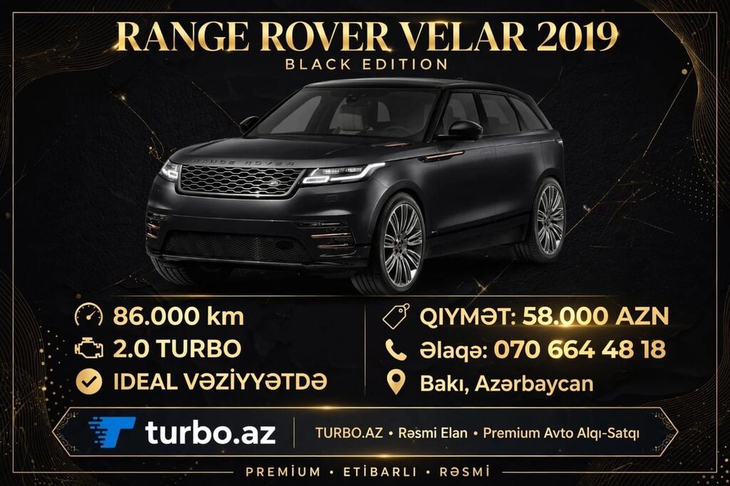 Land Rover Range Rover: 2 l 2019 il 86000 km Ofrouder/SUV — Avtomobillər, Bakı (3)
