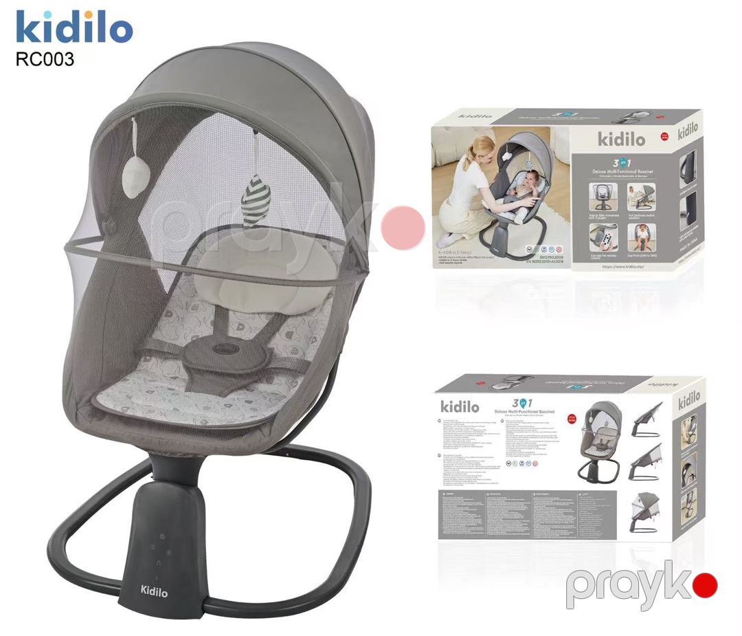 Yelləncək-kreslo Kidilo, AYNRC003, 0+, 15 kq qədər (1.5 yaşa qədər), Boz — Mallar, Bakı (2)