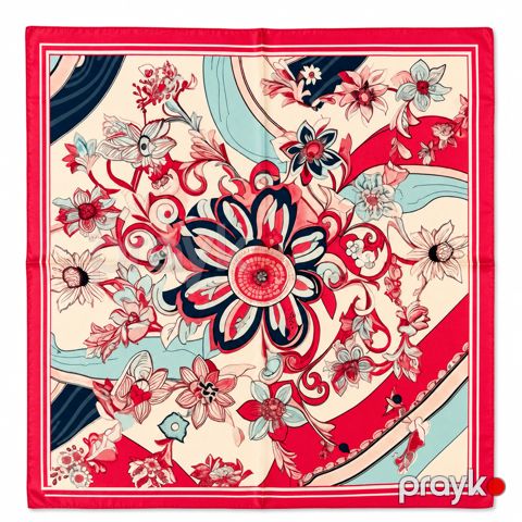 Bandana qadınlar üçün, poliester, 70x70 sm, çəhrayı — Bakı