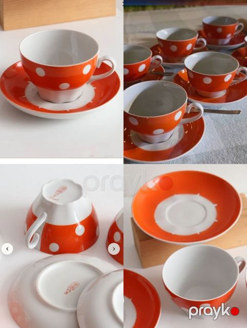 Çay dəsti, rəng - Narıncı, 6 nəfərlik — Bakı